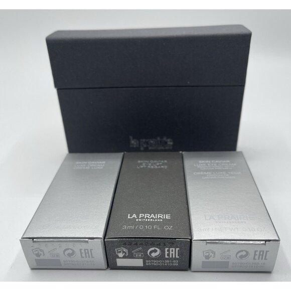 La Prairie Skin Caviar Travel Sample Set Luxe Cream Eye Lift Luxe Eye Cream 3 Pc - Picture 1 of 8